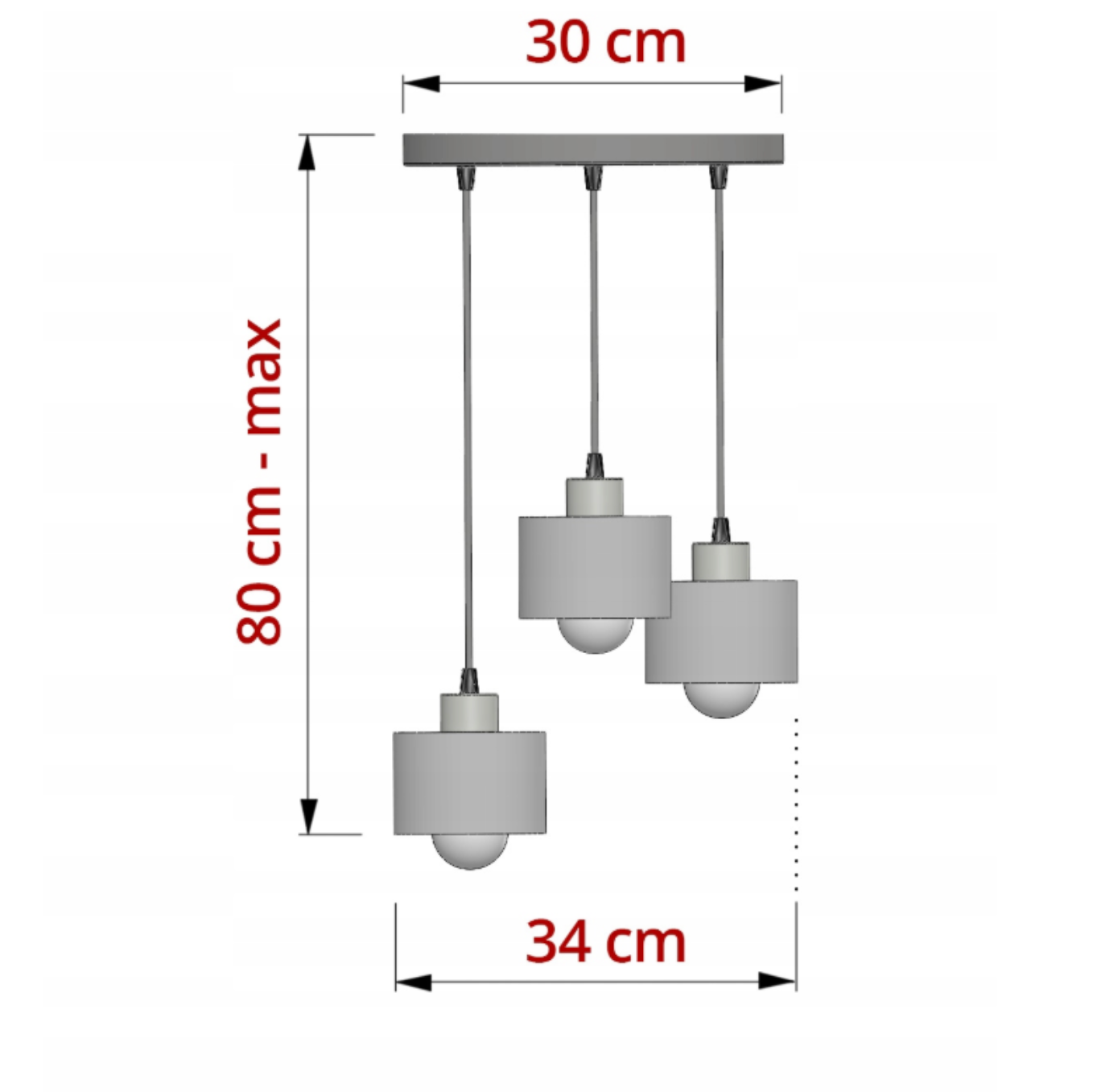 Nordic Luxury Beige 3-Light Pendant – Elegant Modern Ceiling Lamp