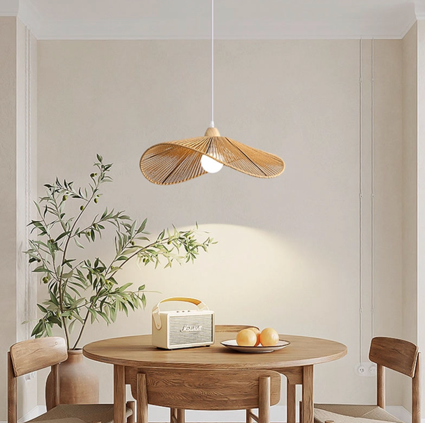 Retro Wabi-Sabi LED Chandelier – Artistic Pendant Light for Dining & Restaurant Spaces