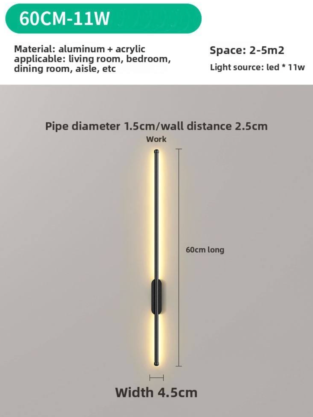 Modern Minimalist Nordic LED Wall Lamp – Elegant Contemporary Indoor Sconce