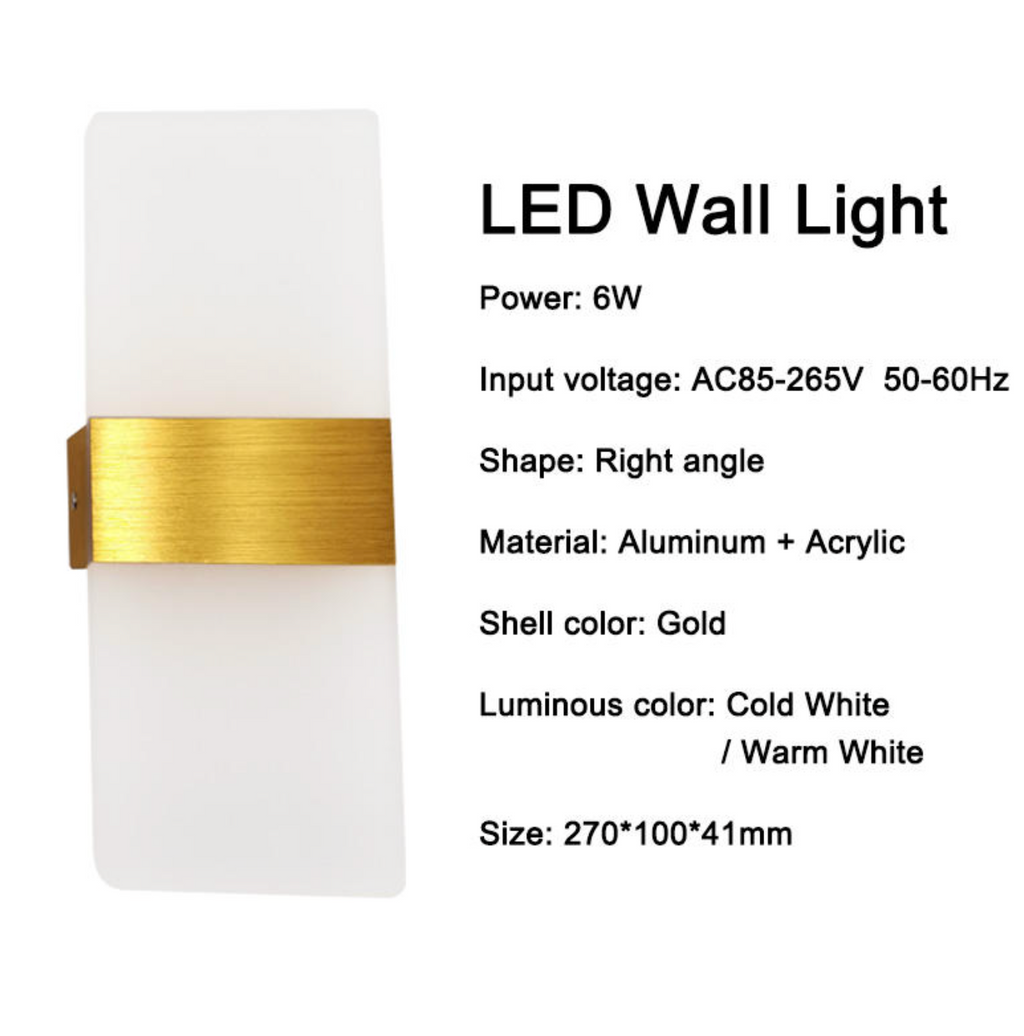 Modern Nordic LED Wall Light – Minimalist Indoor Sconce for Bedroom & Living Room