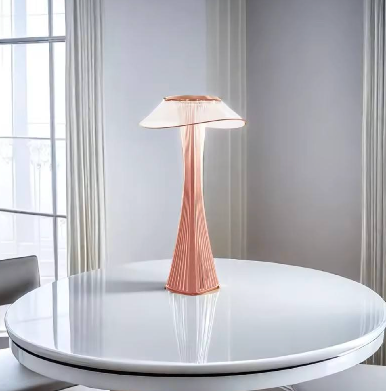 Modern Luxury Crystal LED Table Lamp – Touch Control Rechargeable Bedside Light