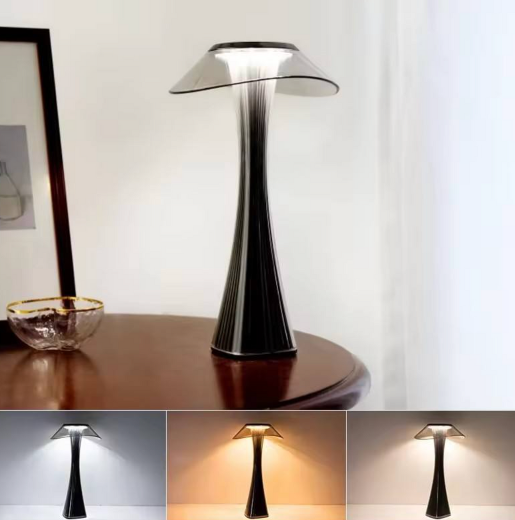 Modern Luxury Crystal LED Table Lamp – Touch Control Rechargeable Bedside Light